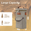 Tirrinia 2 Bottle Wine Gift Tote Carrier with Pocket product image 21