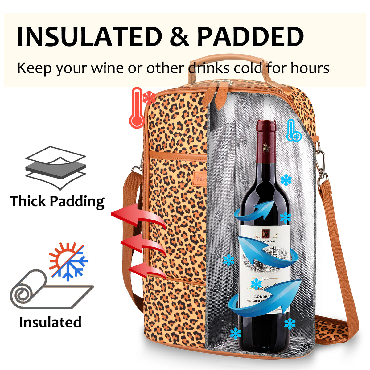 Tirrinia 2 Bottle Wine Carrier Bag for Picnic product image 11