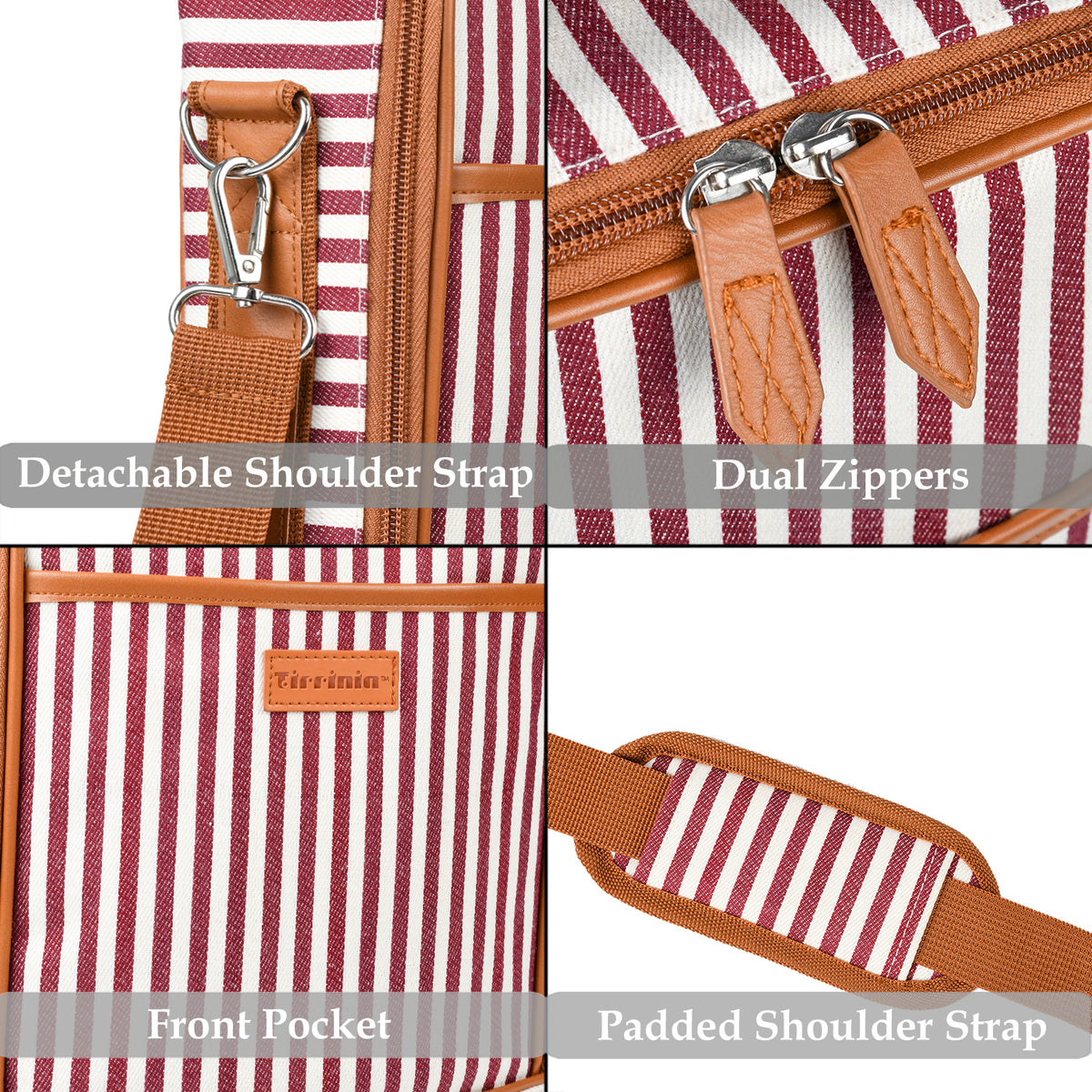 Tirrinia 2 Bottle Wine Carrier Bag for Picnic product image 18