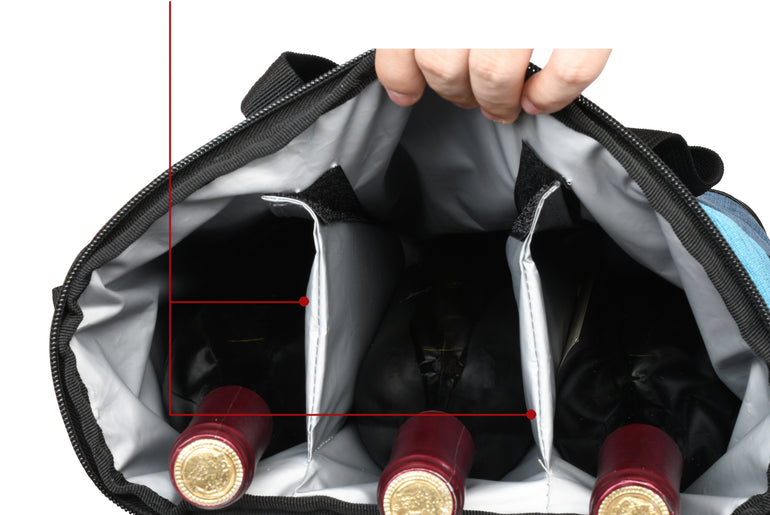 Tirrinia 3 Bottle Insulated Wine Tote Bag with Corkscrew