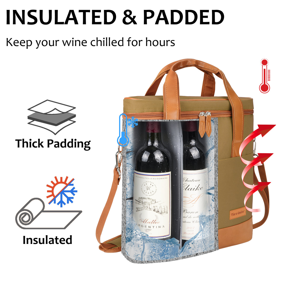 Tirrinia 3 Bottle Wine Carrier for Air Travel product image 6