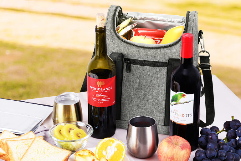 Tirrinia 6 Bottle Wine Purse Cooler for Wine Travel