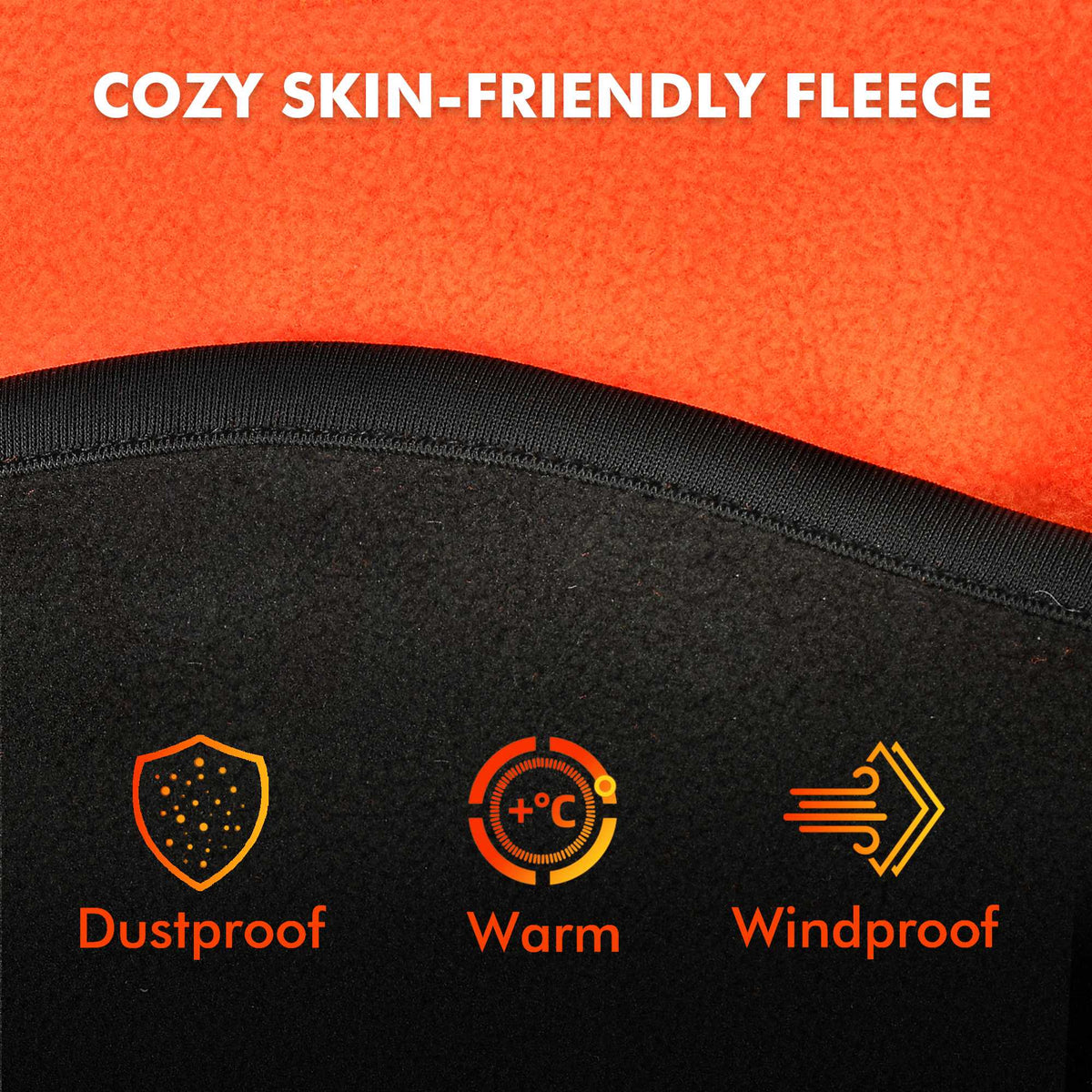 Tirrinia Warm Winter Beanie Hat with Visor For Outdoor back view