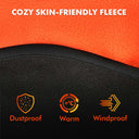 Tirrinia Warm Winter Beanie Hat with Visor For Outdoor back view