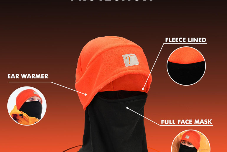 Tirrinia Warm Winter Beanie Hat with Visor For Outdoor detail view