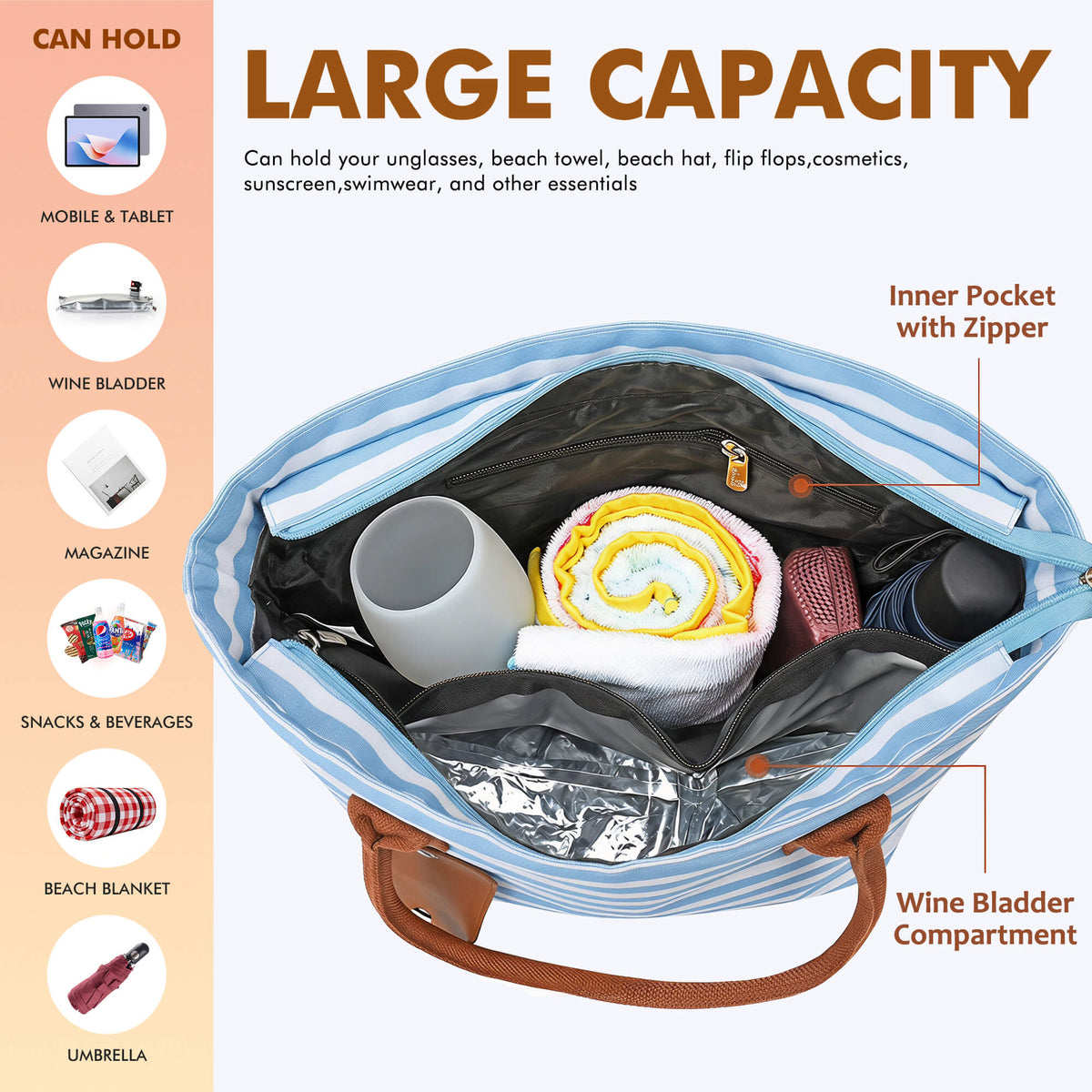 1.5L Wine Purse with Hidden Spout & Wine Bladder – Insulated Wine Tote Bag, Reusable Wine Travel Bag for Picnics, Beach & Parties