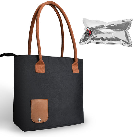 1.5L Wine Purse with Hidden Spout & Wine Bladder – Insulated Wine Tote Bag, Reusable Wine Travel Bag for Picnics, Beach & Parties