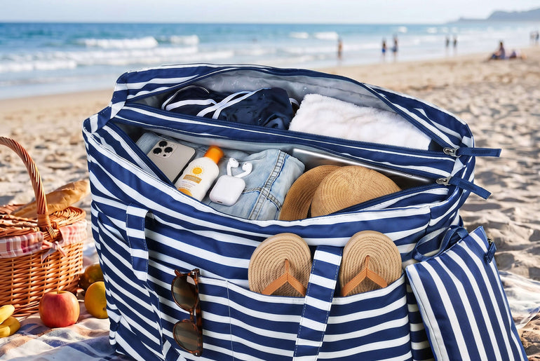 Tirrinia Extra Large Beach Tote Bag – Waterproof Travel Tote with Wet & Dry Separation newarrivals style