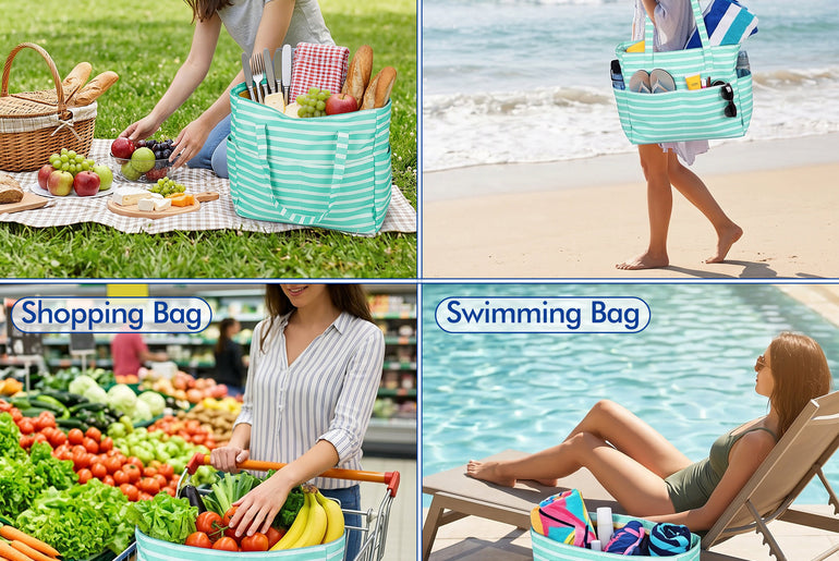 Tirrinia Extra Large Beach Tote Bag – Waterproof Travel Tote with Wet & Dry Separation newarrivals style