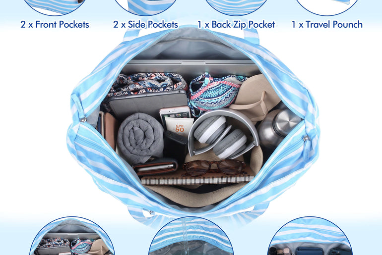 Tirrinia Extra Large Beach Tote Bag – Waterproof Travel Tote with Wet & Dry Separation newarrivals style