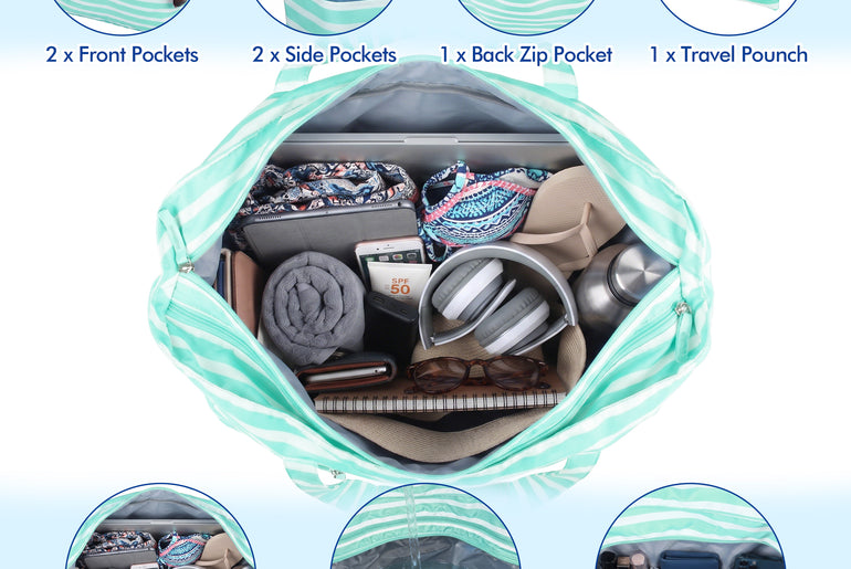 Tirrinia Extra Large Beach Tote Bag – Waterproof Travel Tote with Wet & Dry Separation newarrivals style