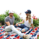 Quality Large Picnic Blanket 70" X 80" with USA Pattern Design
