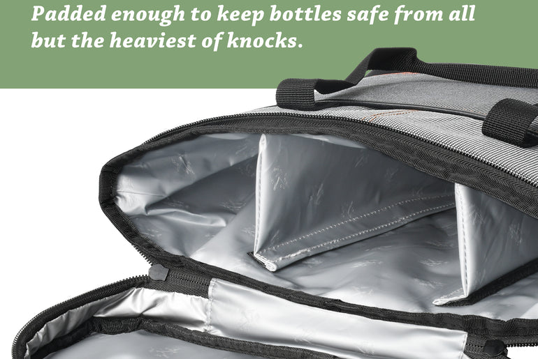 Tirrinia 3 Bottle Insulated Wine Tote Bag with Corkscrew