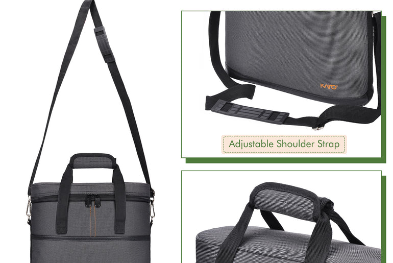 Tirrinia 3 Bottle Insulated Wine Tote Bag with Corkscrew