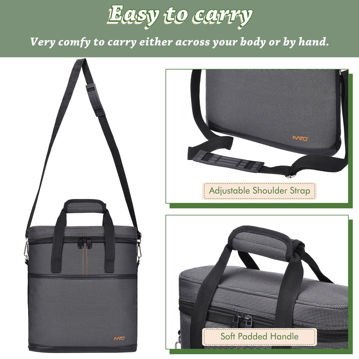 Tirrinia 3 Bottle Insulated Wine Tote Bag with Corkscrew