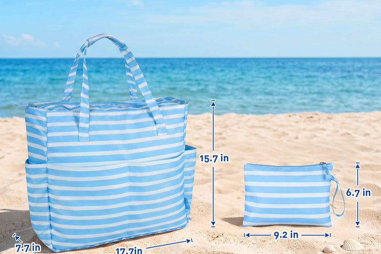 Tirrinia Extra Large Beach Tote Bag – Waterproof Travel Tote with Wet & Dry Separation newarrivals style