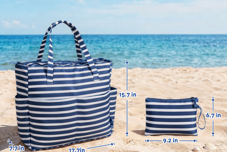 Tirrinia Extra Large Beach Tote Bag – Waterproof Travel Tote with Wet & Dry Separation newarrivals style