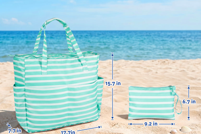 Tirrinia Extra Large Beach Tote Bag – Waterproof Travel Tote with Wet & Dry Separation newarrivals style
