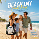 Tirrinia Large Mesh Beach Tote Bag – Sandproof, Quick-Dry Travel Tote with 9 Pockets front view