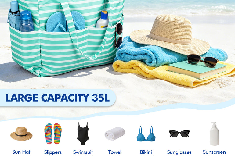 Tirrinia Extra Large Beach Tote Bag – Waterproof Travel Tote with Wet & Dry Separation newarrivals style