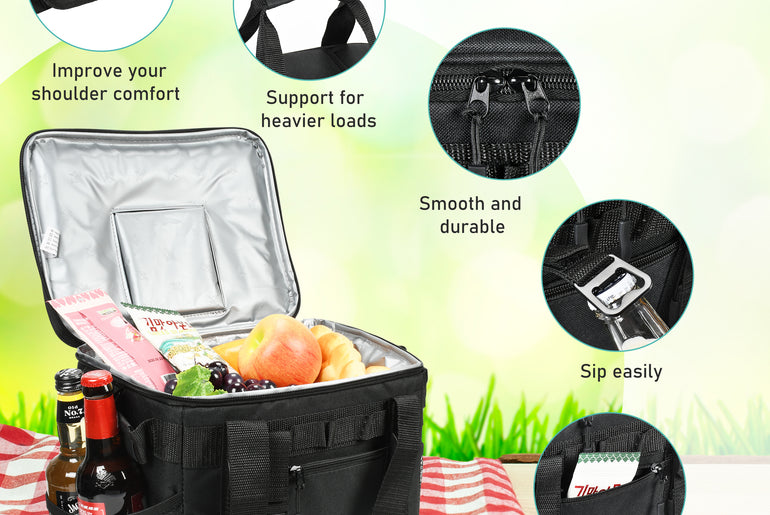 Tirrinia Quick-Access Cooler Bag with Velcro Top detail view