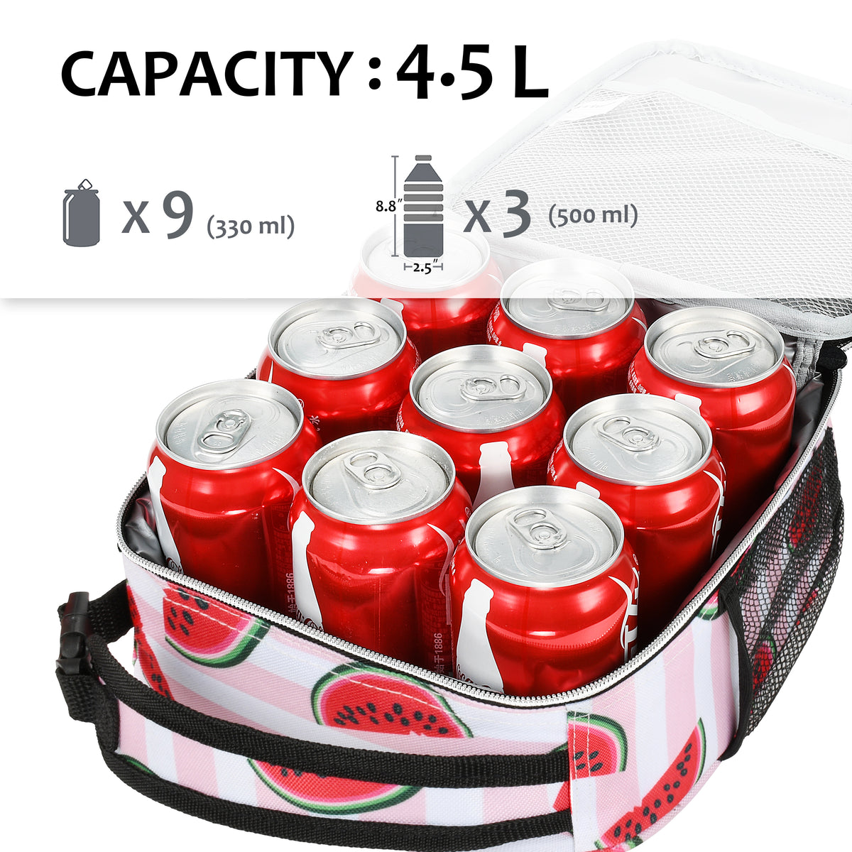 Tirrinia Solid Color Insulated Lunch Cooler Bag