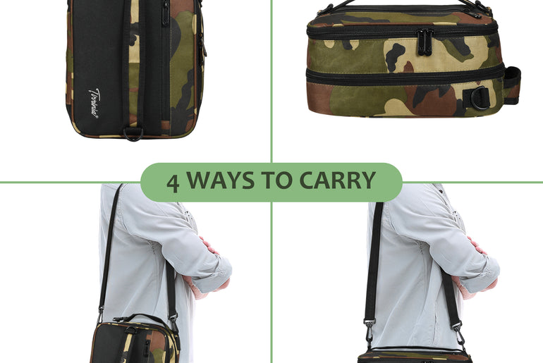 Tirrinia Expandable Insulated Lunch Cooler Bag Patchwork Color