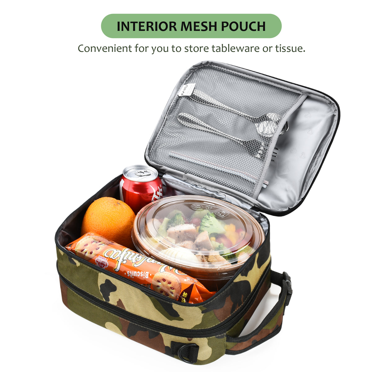 Tirrinia Expandable Camo Lunch Bag newarrivals style