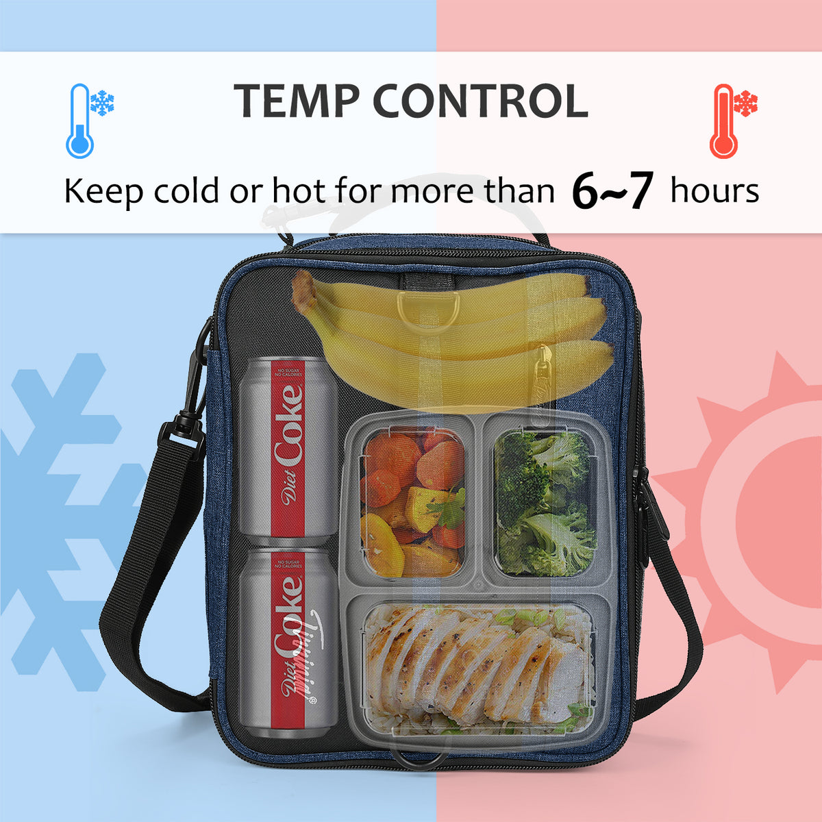 Tirrinia Expandable Insulated Lunch Cooler Bag Patchwork Color product image 42