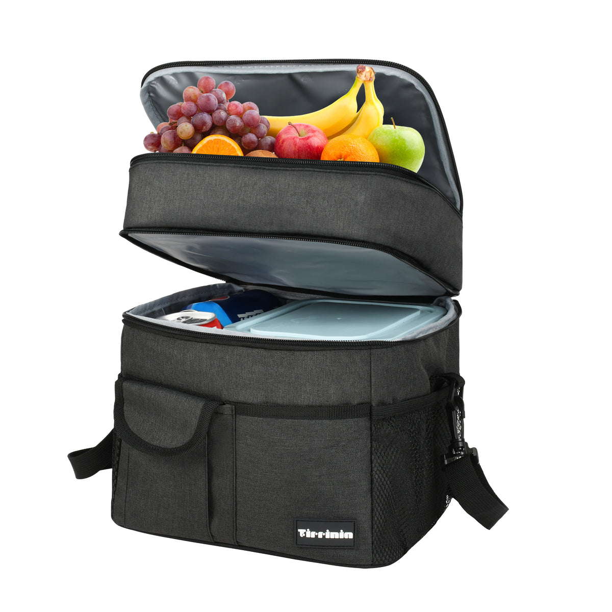Tirrinia Large Double-Layer Insulated Lunch Bag with Pocket product image 7