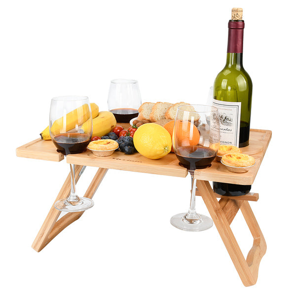 Tirrinia Folding Wooden Picnic Table for Outdoor front view