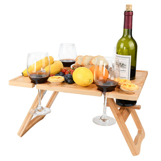 Tirrinia Folding Wooden Picnic Table for Outdoor front view