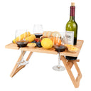 Tirrinia Folding Wooden Picnic Table for Outdoor front view