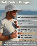 Tirrrinia Men's Wide Brim Sun Hat with Neck Flap