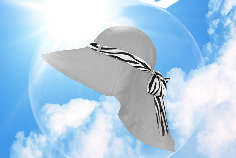 Tirrinia Women UPF50+ Sun Hat with Floral Ribbon