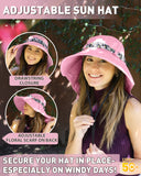 Tirrinia Women UPF50+ Sun Hat with Floral Ribbon