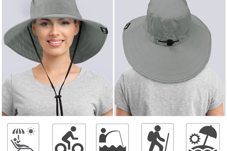 Solaris Outdoor Wide Brim Sun Hats Blocking UV Protection Cap UPF 50+ Foldable Mesh Net for Finishing, Hiking, Camping newarr