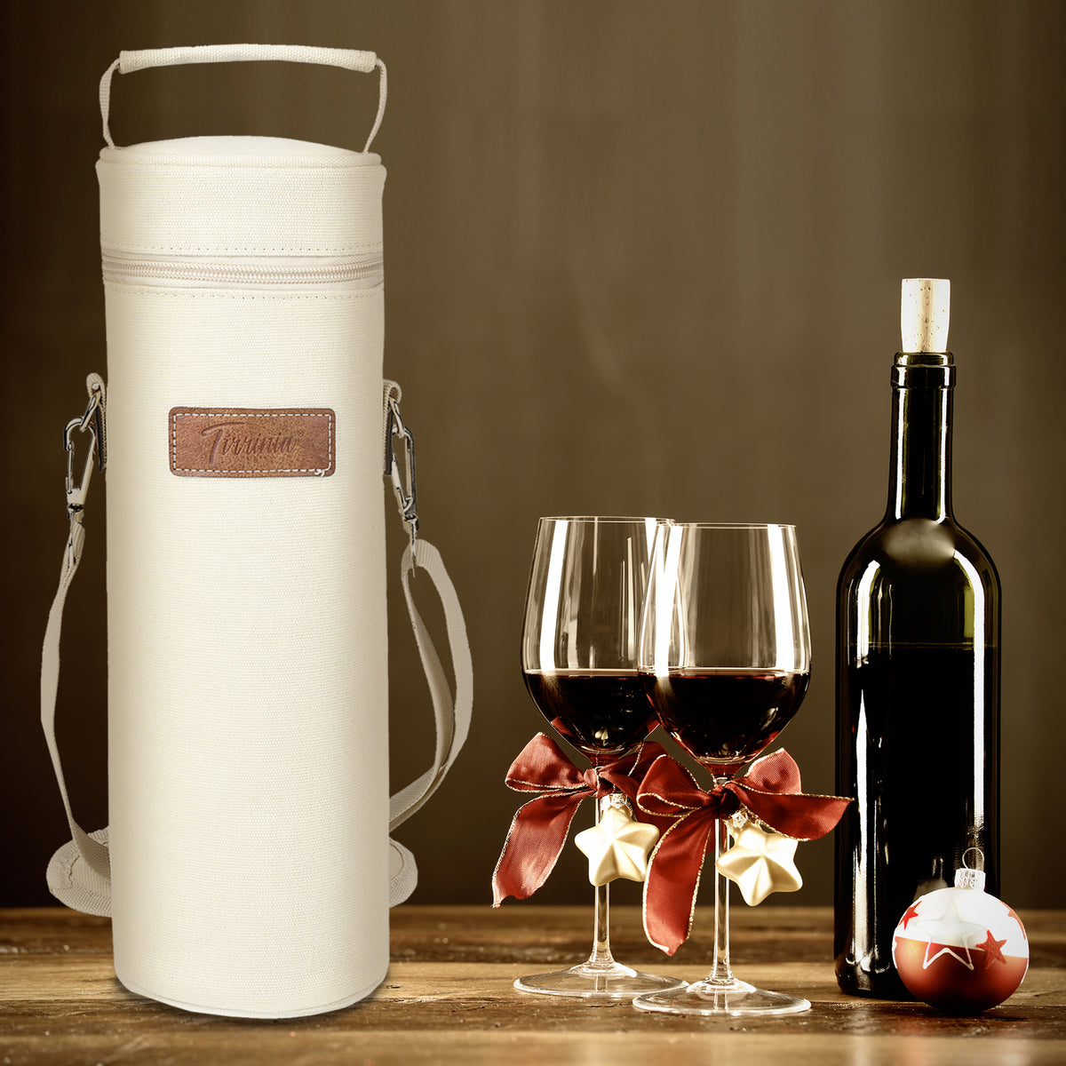 Tirrinia Single Portable Wine Tote Bag for BYOB Restaurants