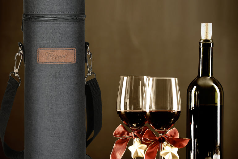 Tirrinia Single Portable Wine Tote Bag for BYOB Restaurants