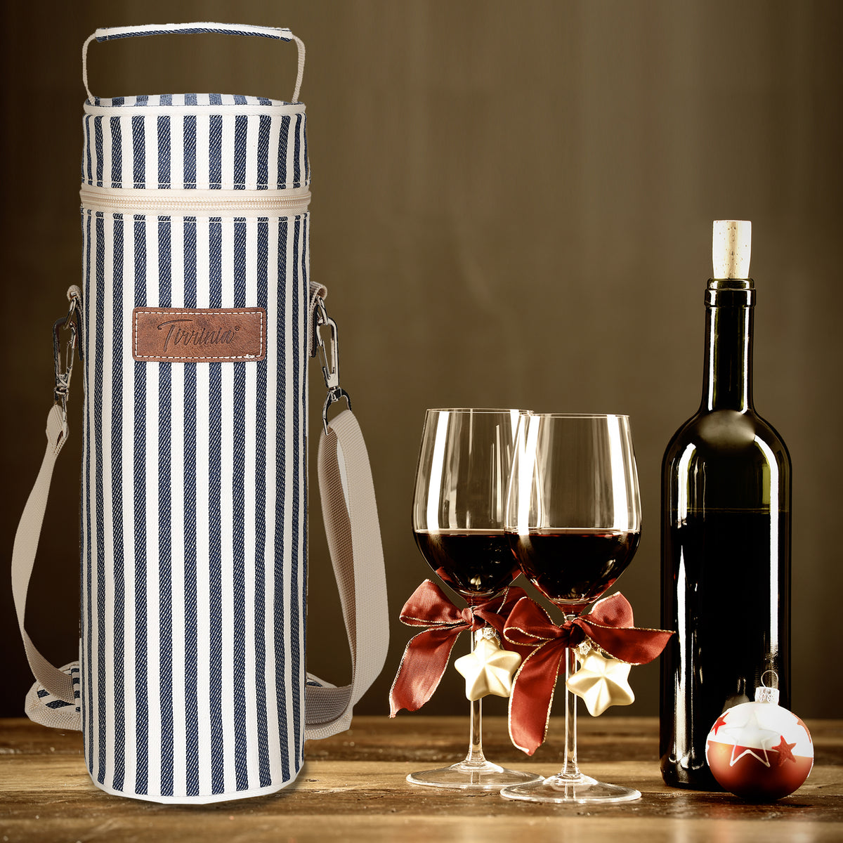 Tirrinia Single Portable Wine Tote Bag for BYOB Restaurants