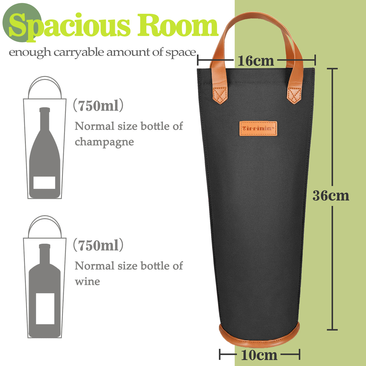 Tirrinia Single Wine Bottle Carrier for Gift