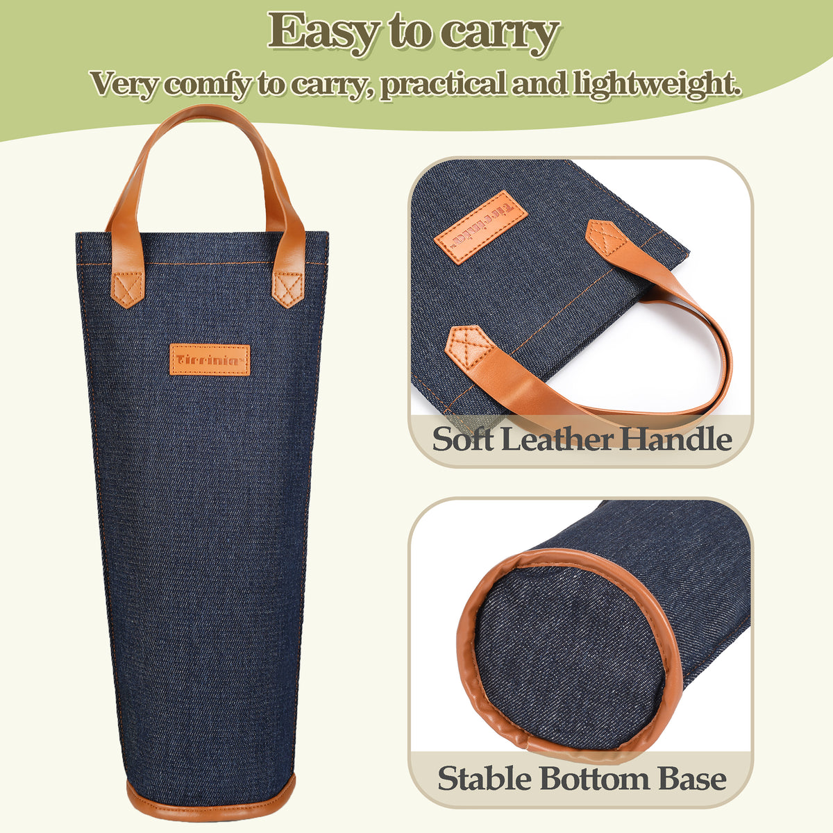 Tirrinia Single Wine Bottle Carrier for Gift