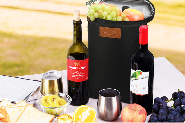 Tirrinia 2 Bottle Wine Carrier for Picnic