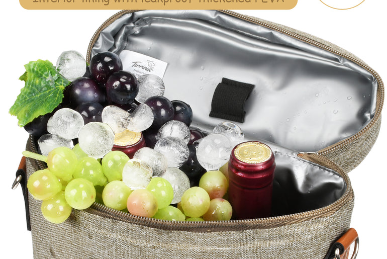 Tirrinia 2 Bottle Wine Carrier for Picnic