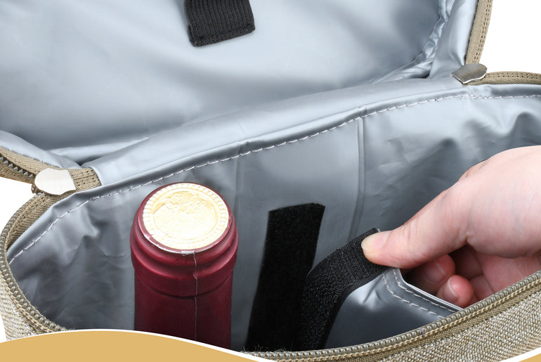 Tirrinia 2 Bottle Wine Carrier for Picnic