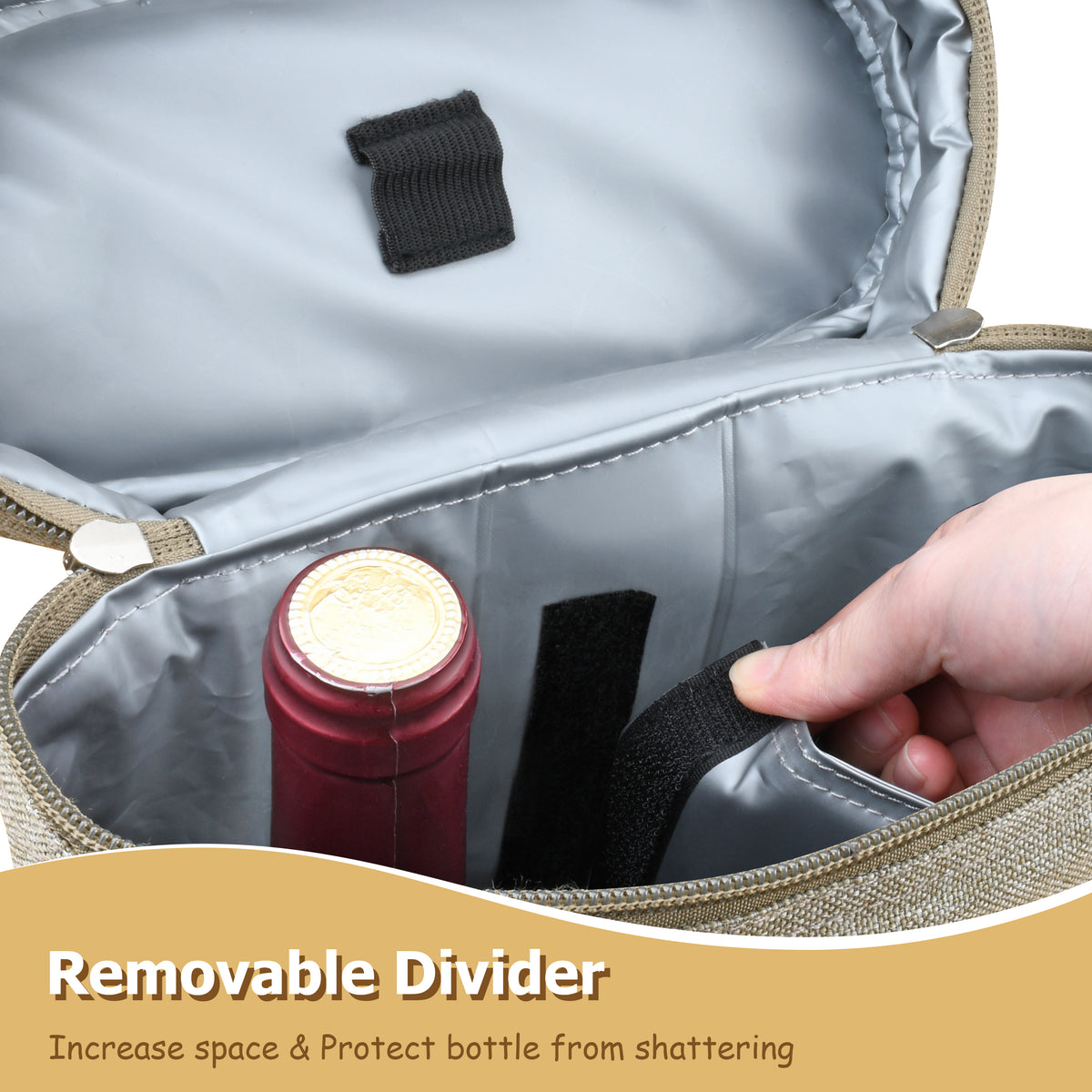 Tirrinia 2 Bottle Wine Carrier for Picnic