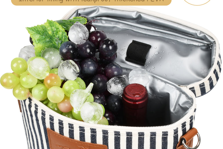 Tirrinia 2 Bottle Wine Carrier for Picnic