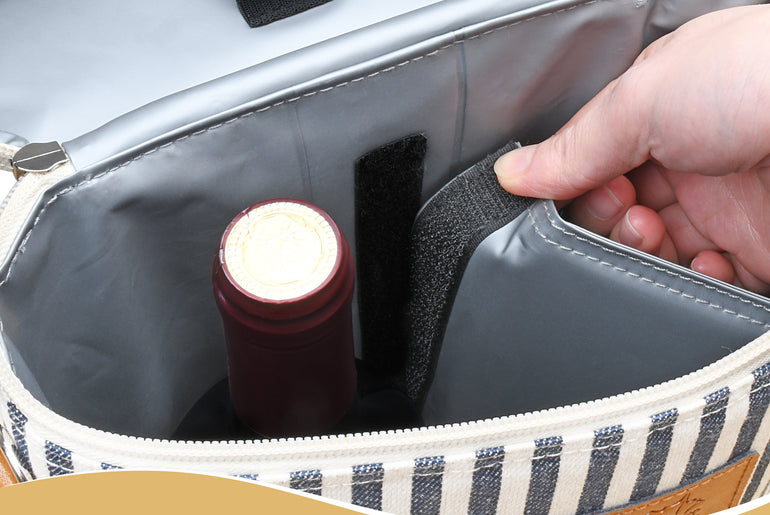Tirrinia 2 Bottle Wine Carrier for Picnic