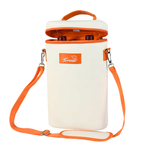 Tirrinia 2 Bottle Insulated Wine Bag – Stylish Wine Tote for Travel, Picnic & Gifting