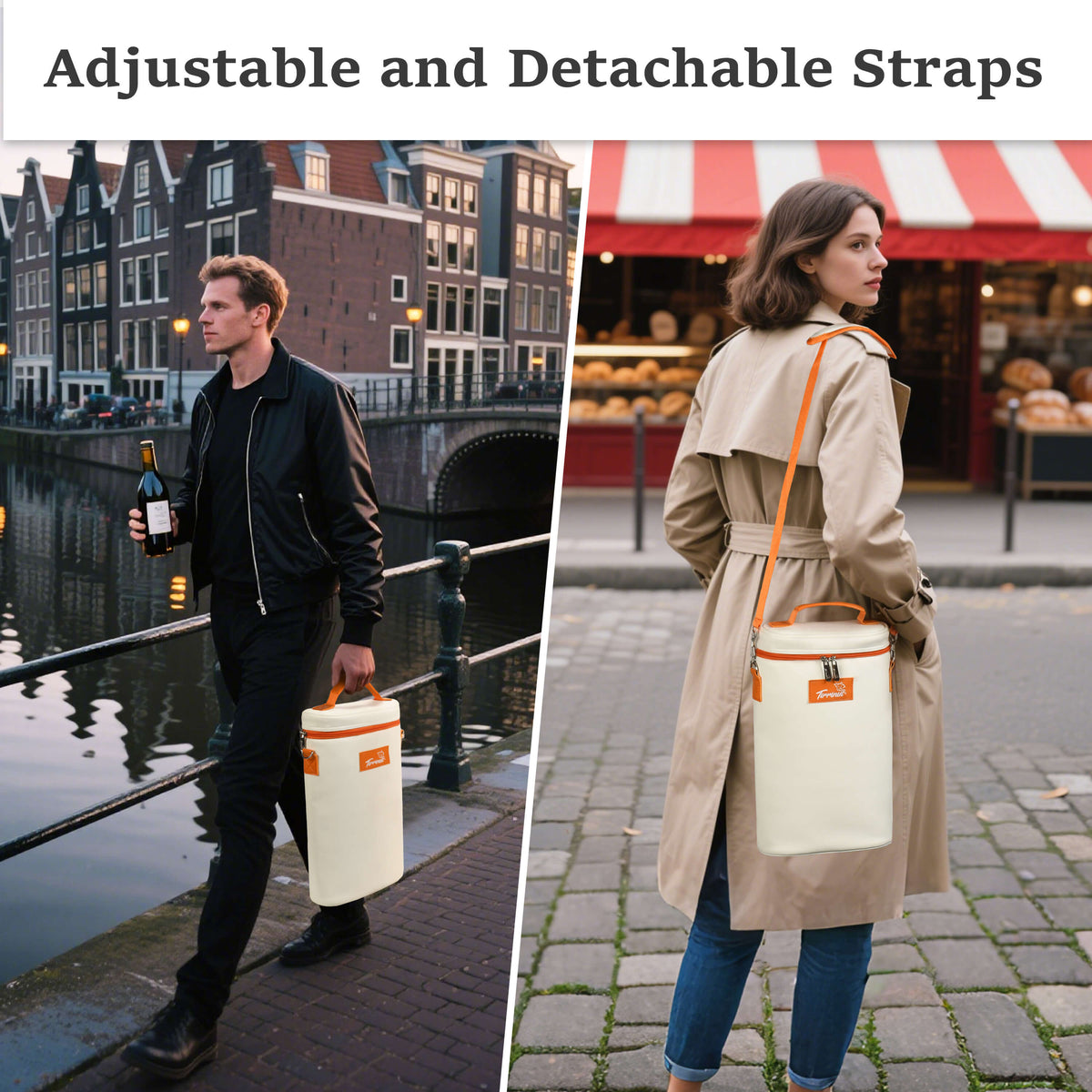 Tirrinia 2 Bottle Insulated Wine Bag – Stylish Wine Tote for Travel, Picnic & Gifting product image 6